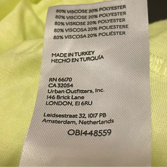 ANTHROPOLOGIE Draped One Shoulder Top in‎ Lime - Picture 9 of 10